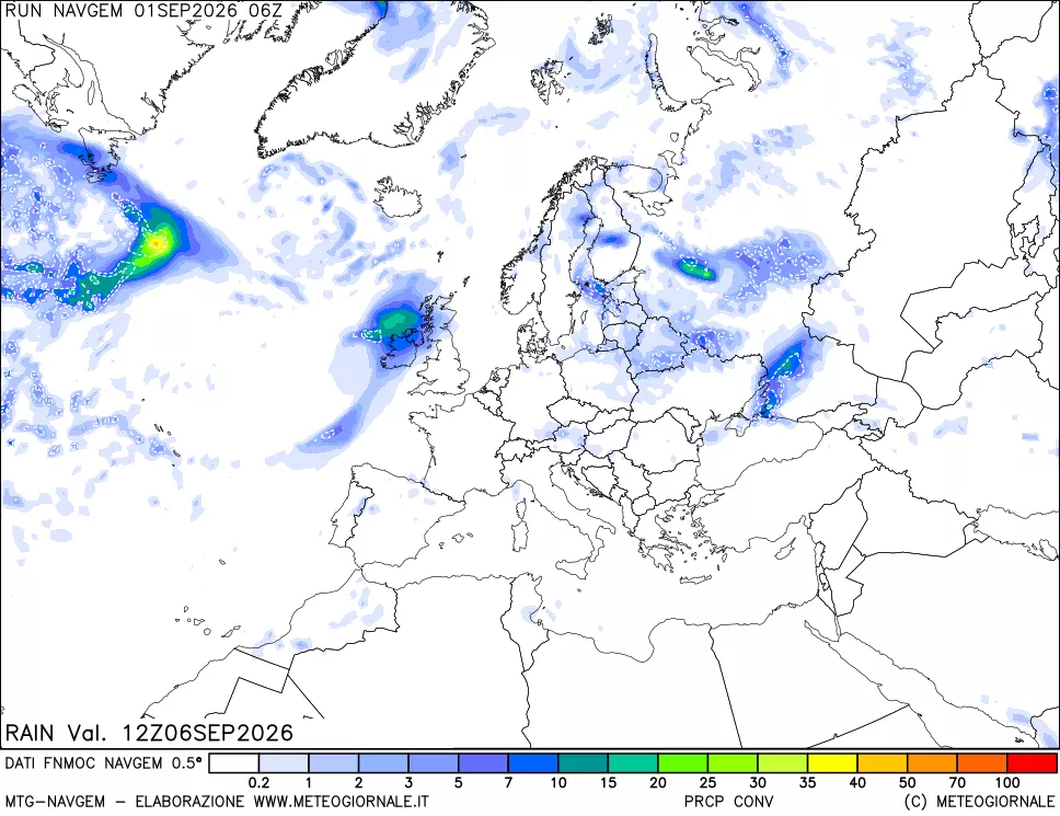 mappa Precipitazioni Totali