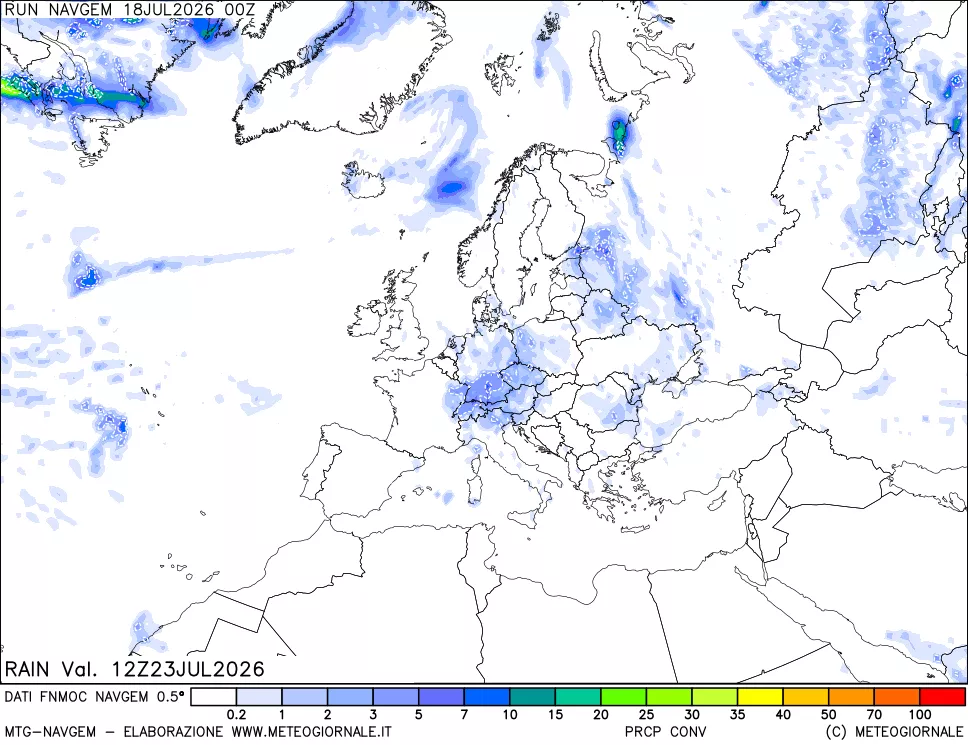 mappa Precipitazioni Totali