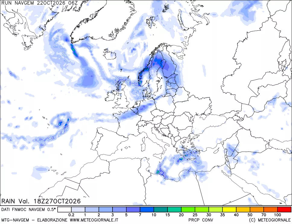 mappa Precipitazioni Totali