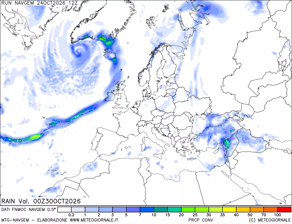 mappa Precipitazioni Totali