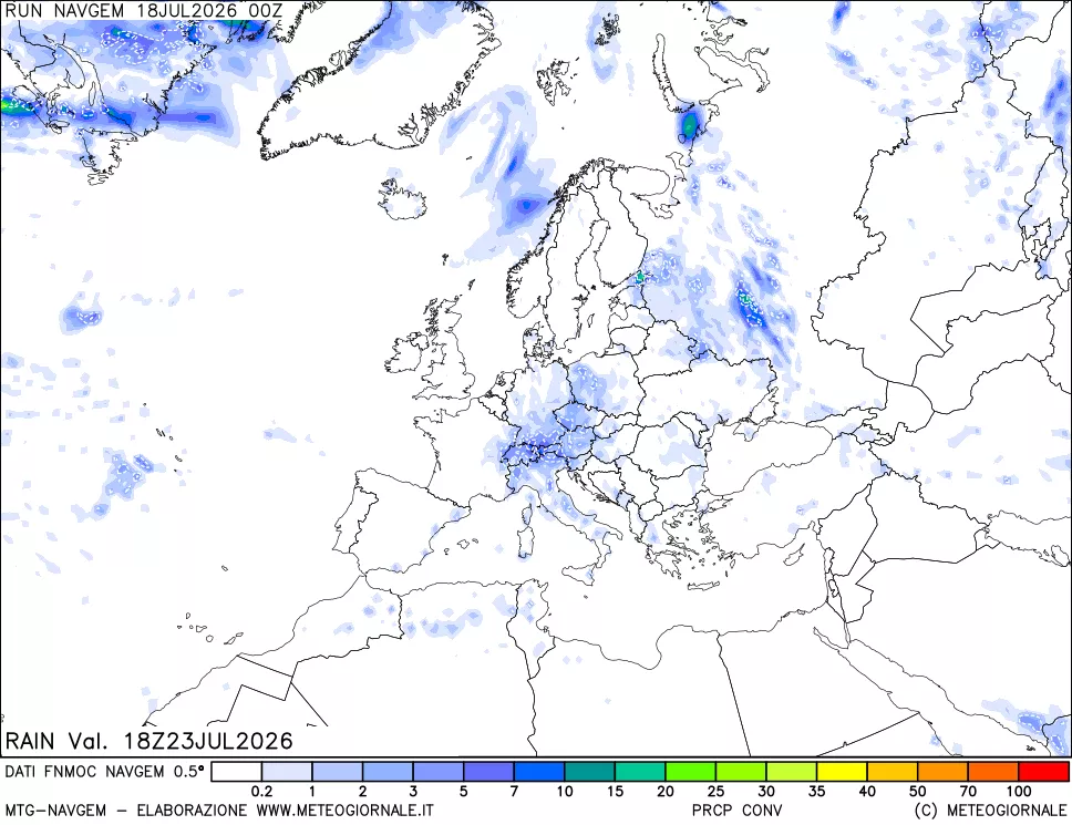 mappa Precipitazioni Totali