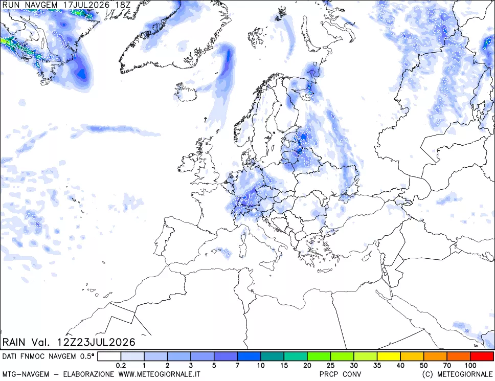 mappa Precipitazioni Totali