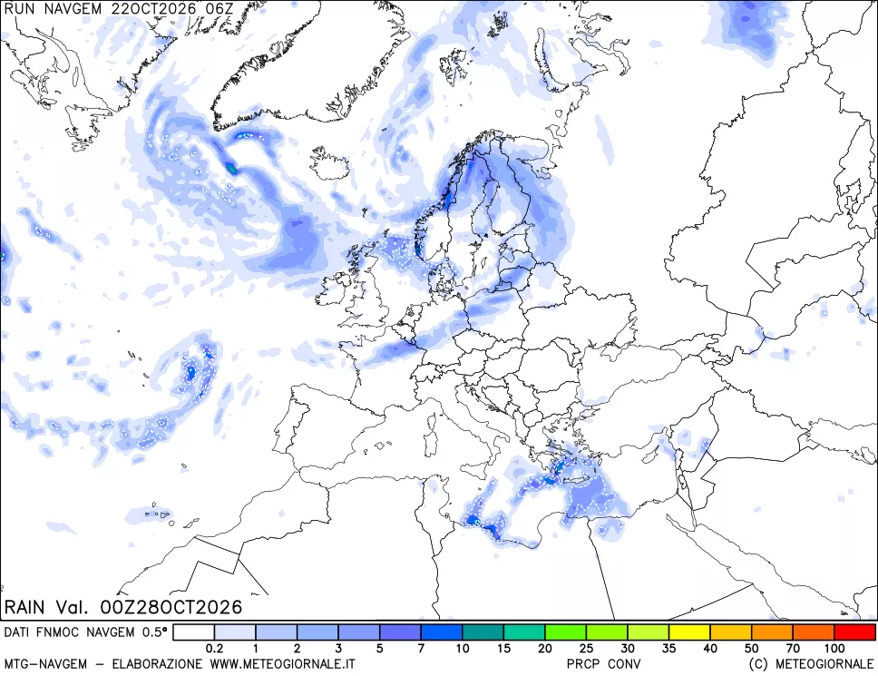 mappa Precipitazioni Totali