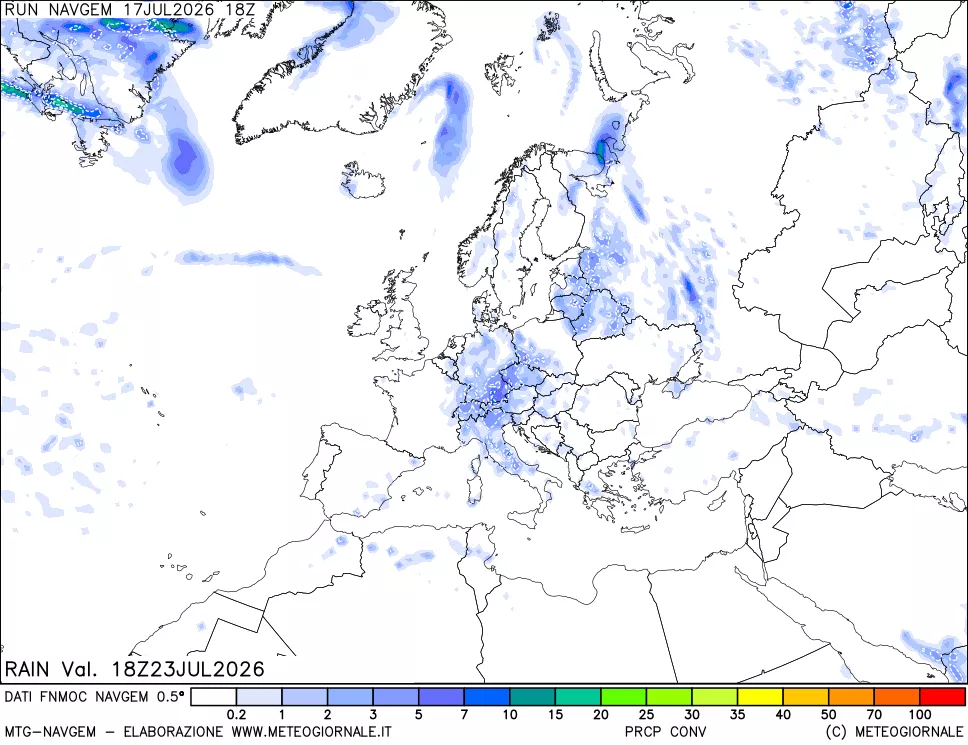 mappa Precipitazioni Totali
