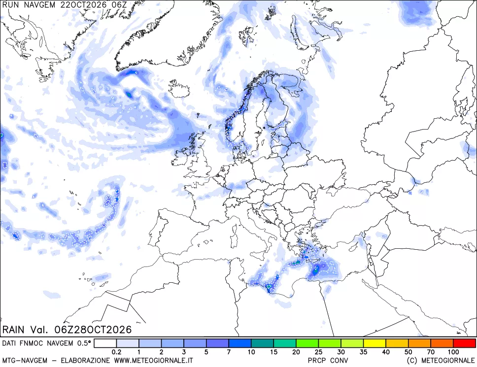 mappa Precipitazioni Totali