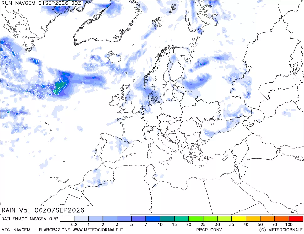 mappa Precipitazioni Totali