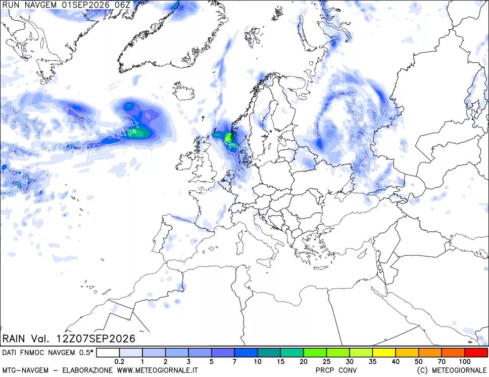 mappa Precipitazioni Totali