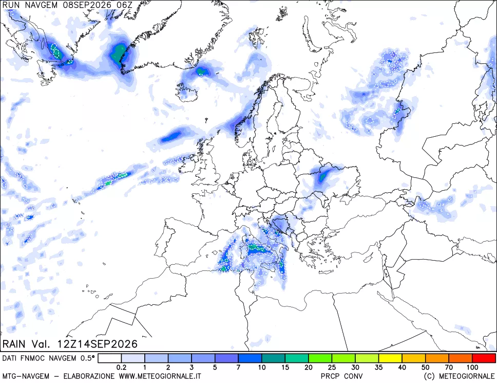 mappa Precipitazioni Totali