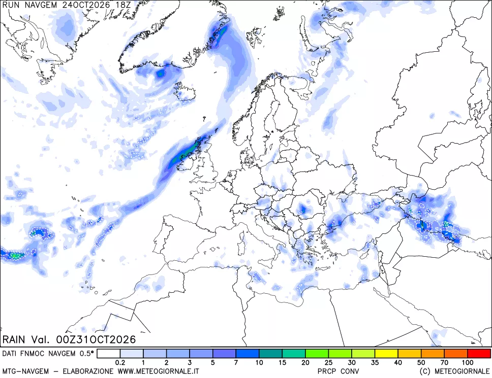mappa Precipitazioni Totali