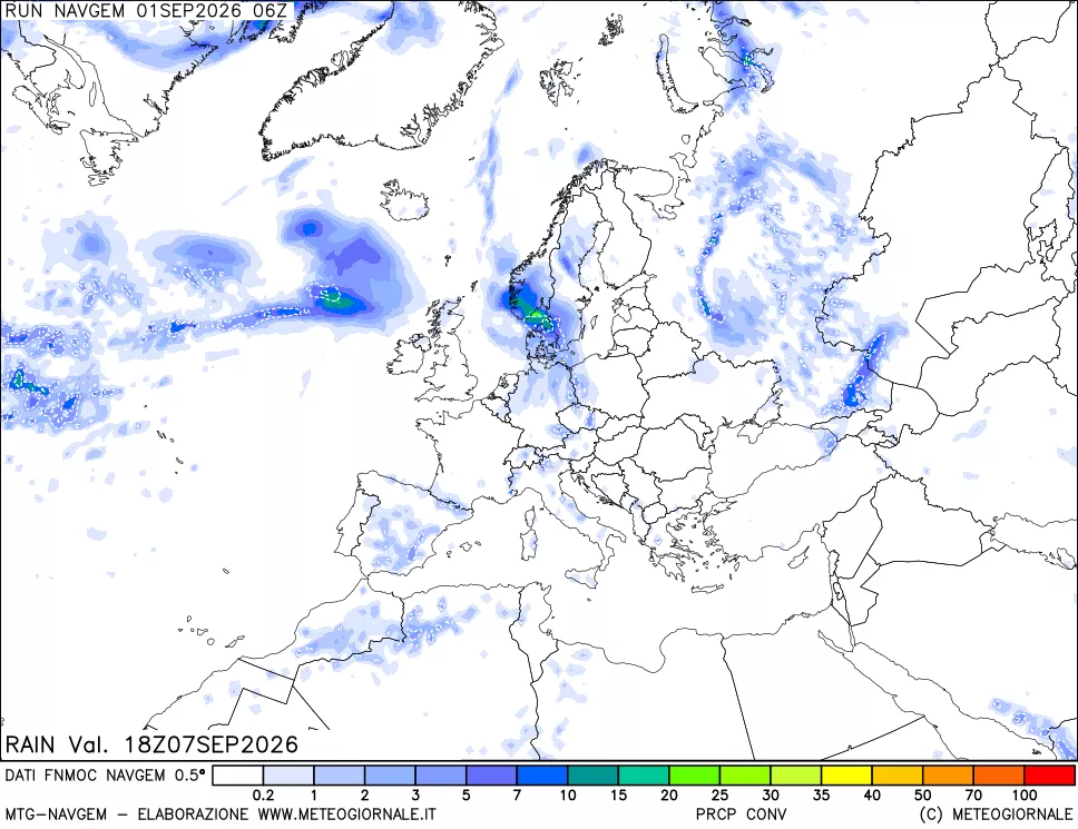 mappa Precipitazioni Totali
