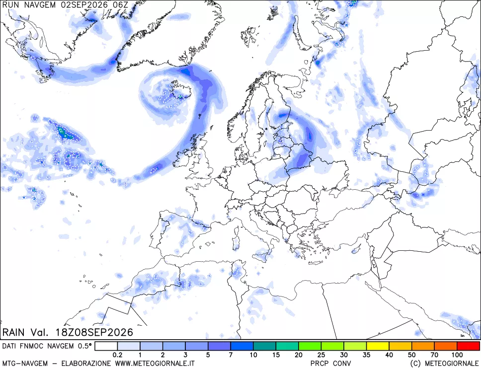 mappa Precipitazioni Totali