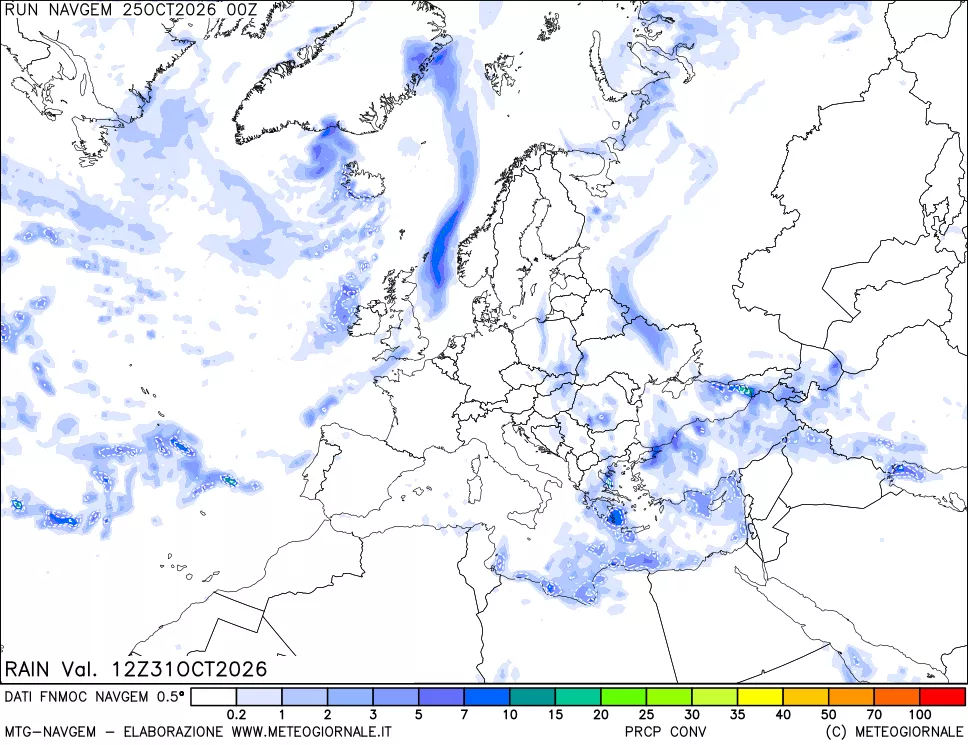 mappa Precipitazioni Totali