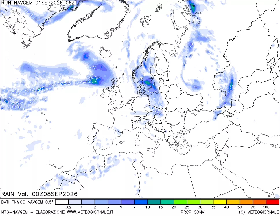 mappa Precipitazioni Totali