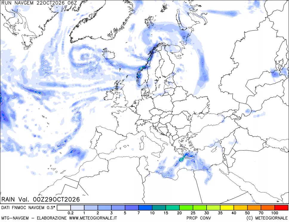 mappa Precipitazioni Totali