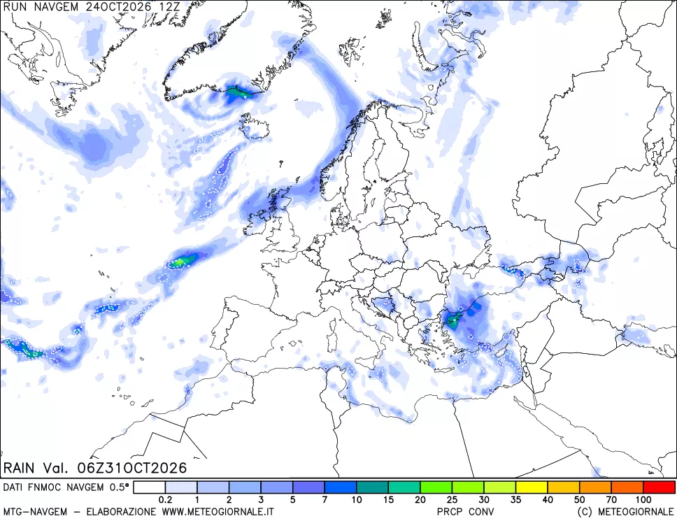 mappa Precipitazioni Totali