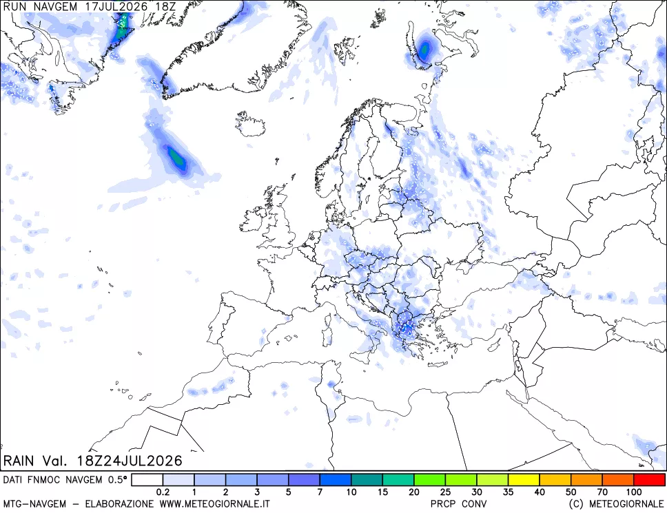 mappa Precipitazioni Totali