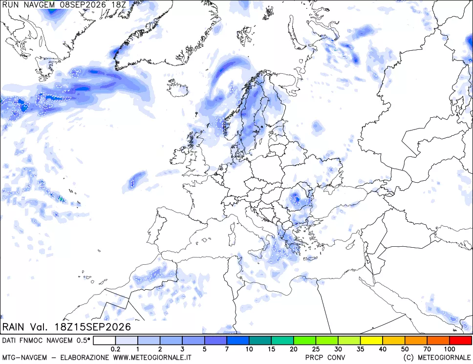 mappa Precipitazioni Totali