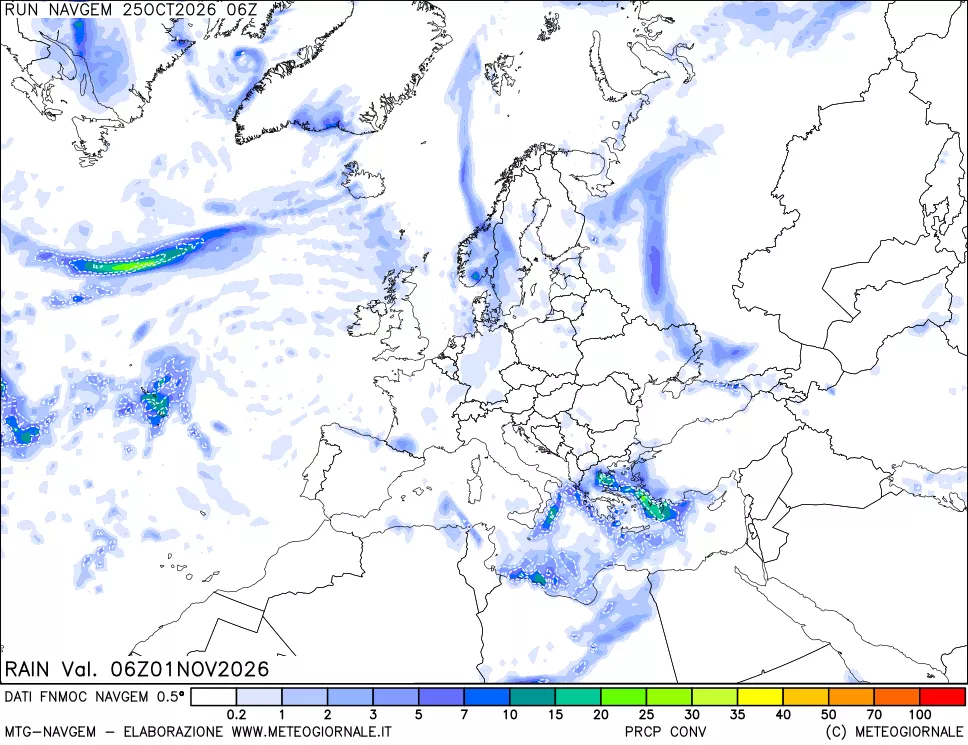 mappa Precipitazioni Totali