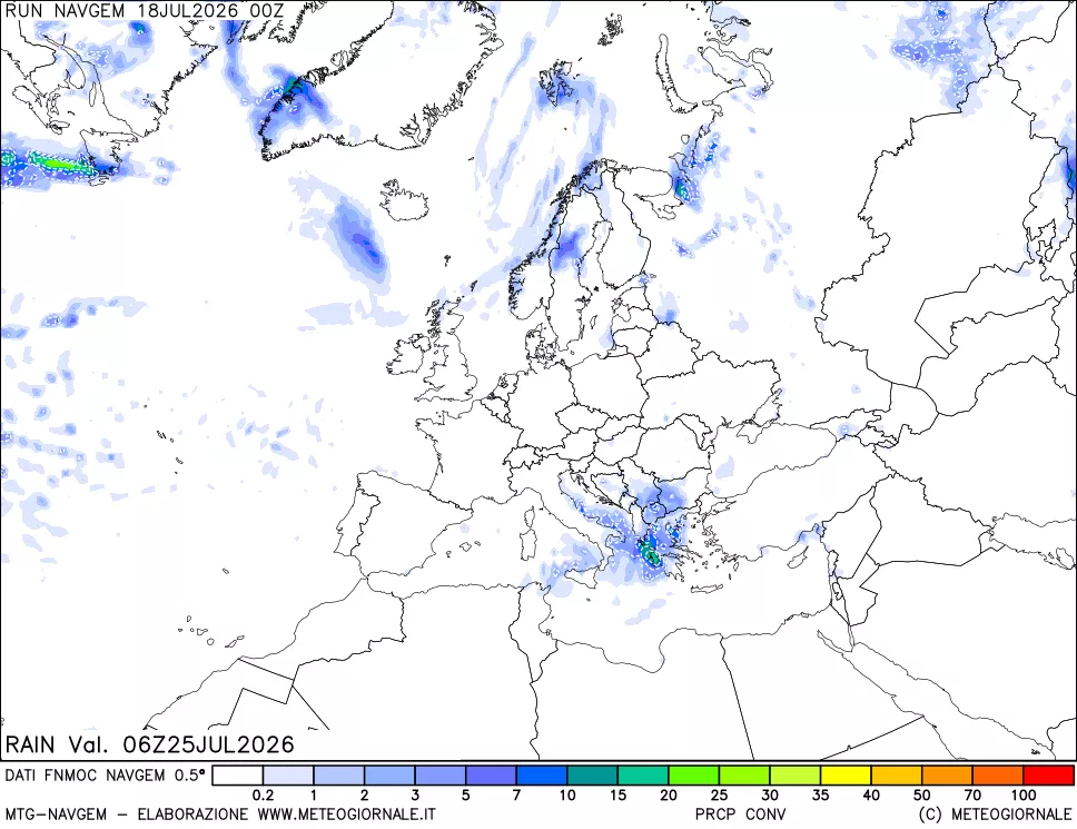 mappa Precipitazioni Totali