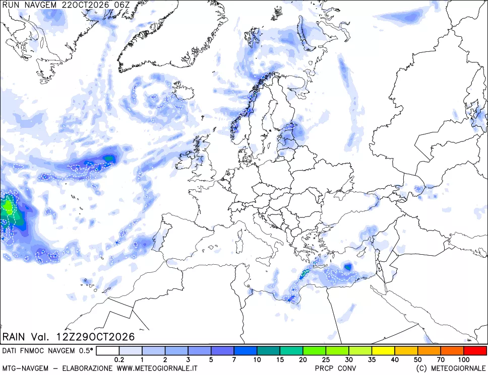 mappa Precipitazioni Totali
