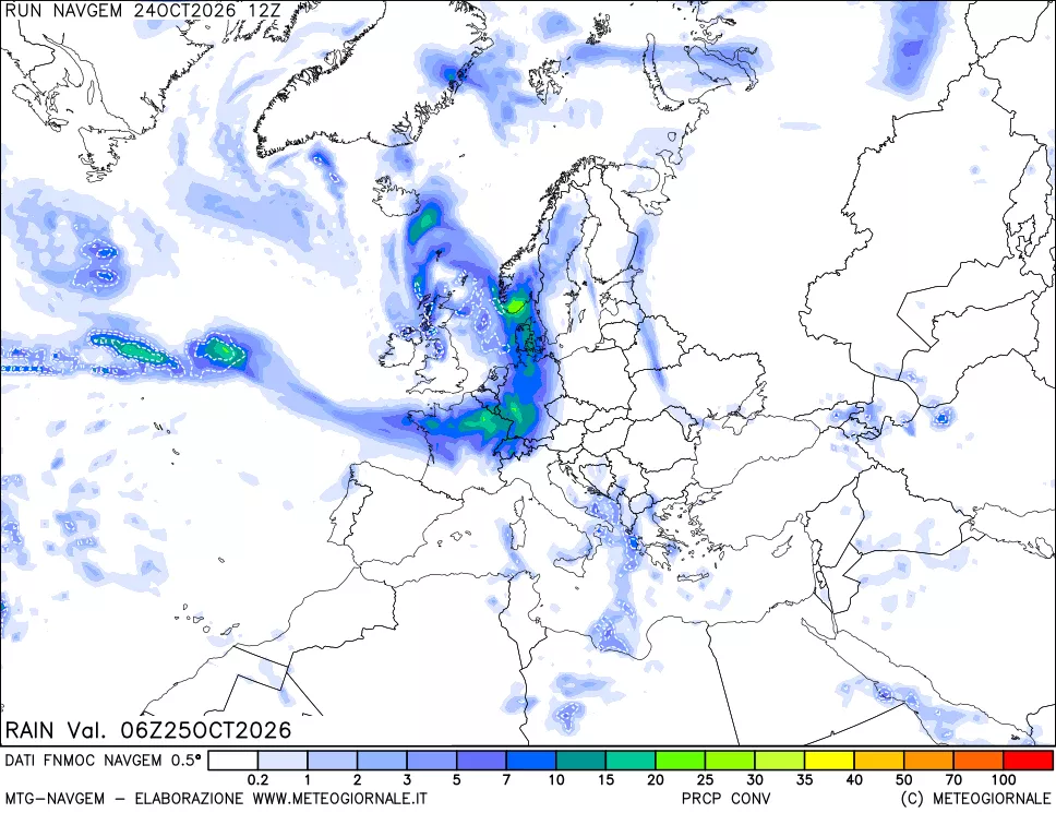 mappa Precipitazioni Totali
