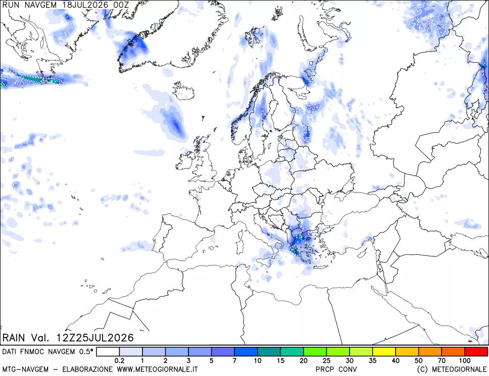 mappa Precipitazioni Totali