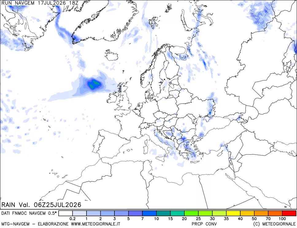mappa Precipitazioni Totali