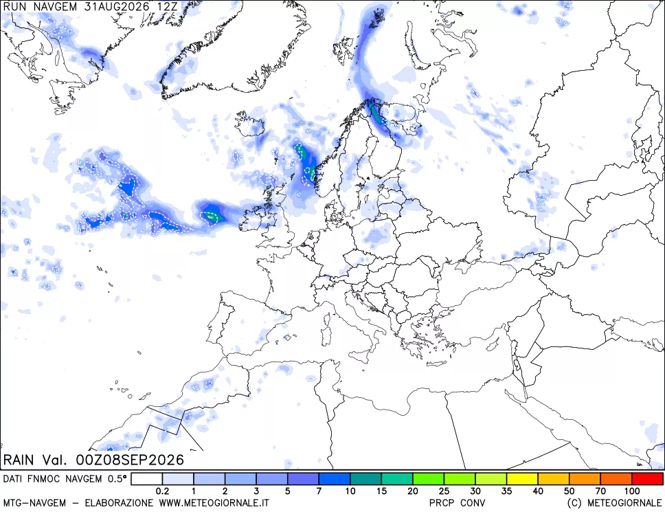 mappa Precipitazioni Totali