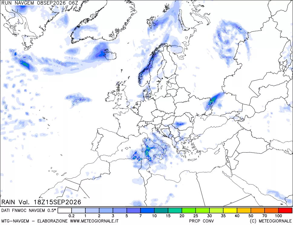 mappa Precipitazioni Totali