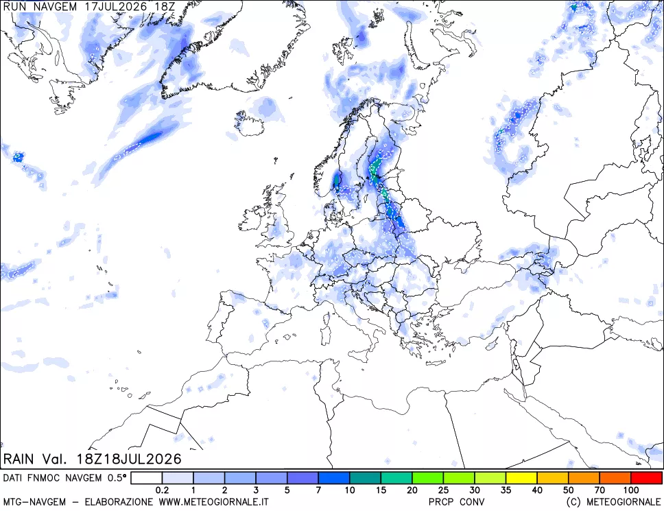 mappa Precipitazioni Totali