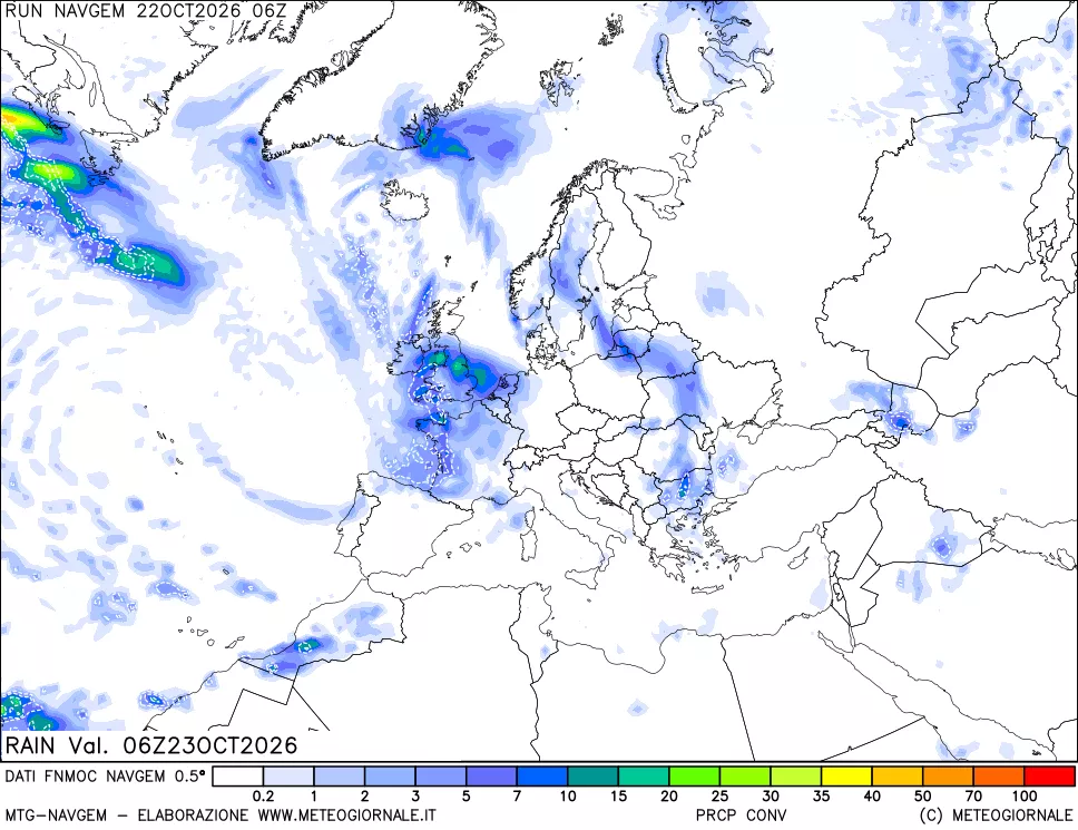 mappa Precipitazioni Totali