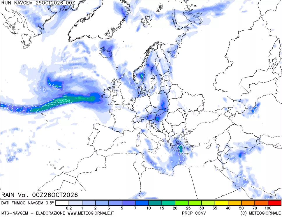 mappa Precipitazioni Totali