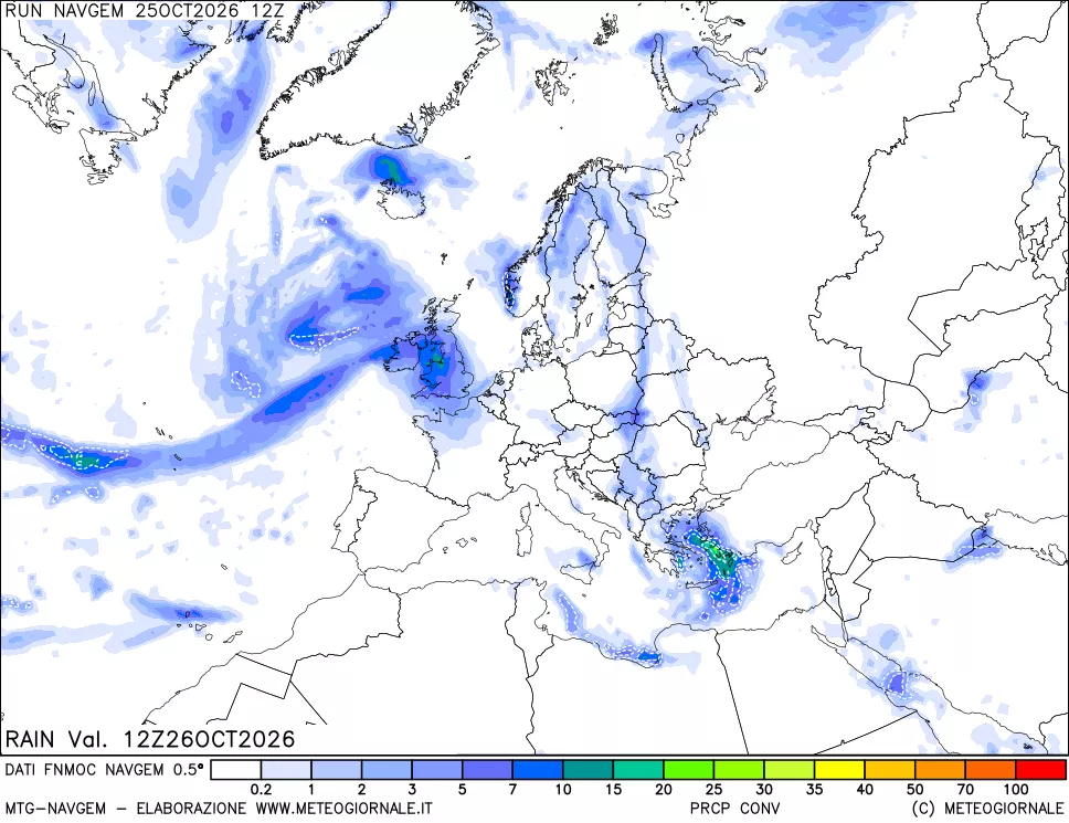 mappa Precipitazioni Totali