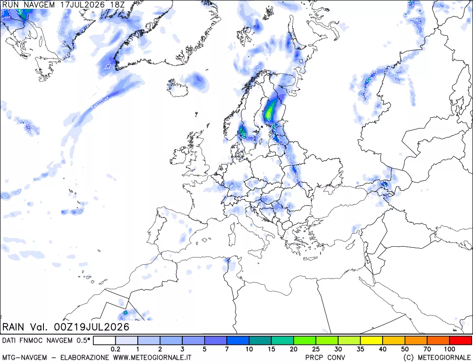 mappa Precipitazioni Totali