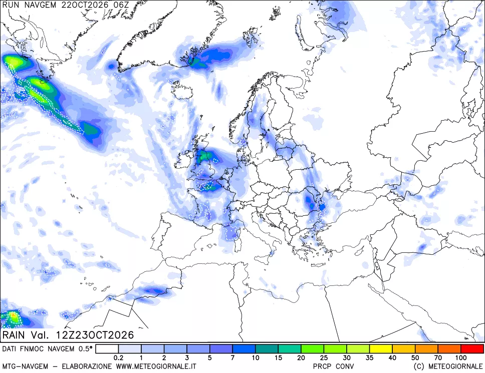 mappa Precipitazioni Totali