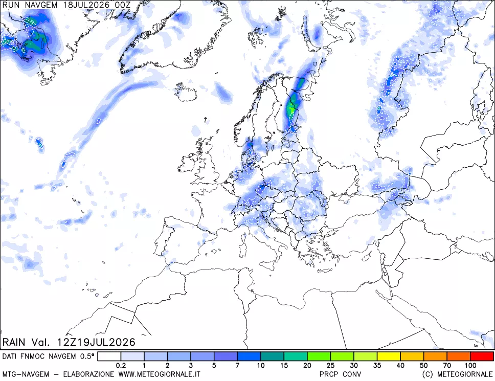 mappa Precipitazioni Totali