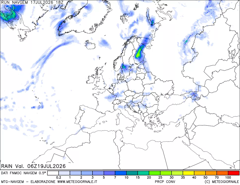 mappa Precipitazioni Totali