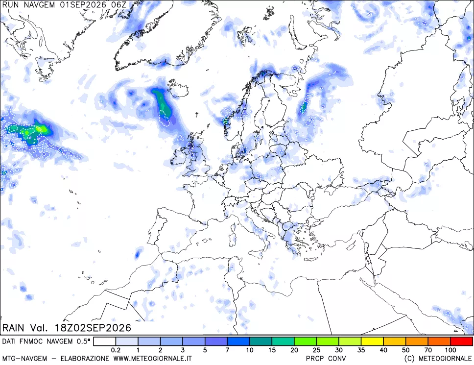 mappa Precipitazioni Totali