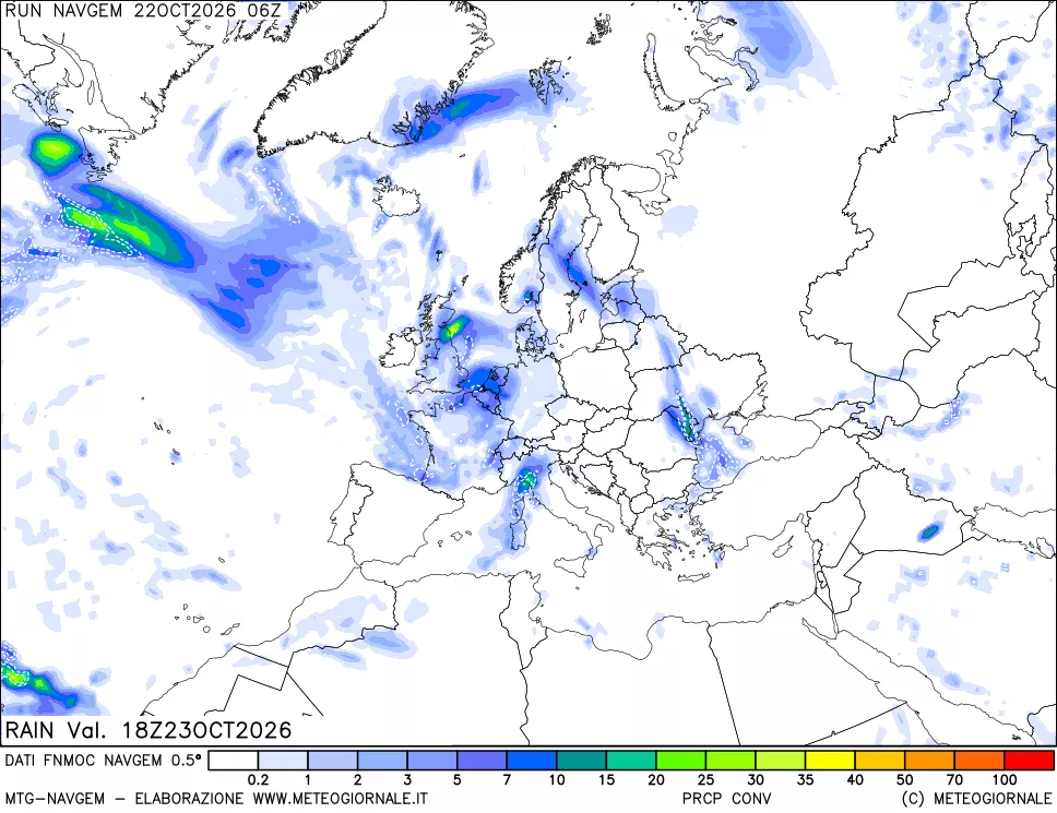 mappa Precipitazioni Totali
