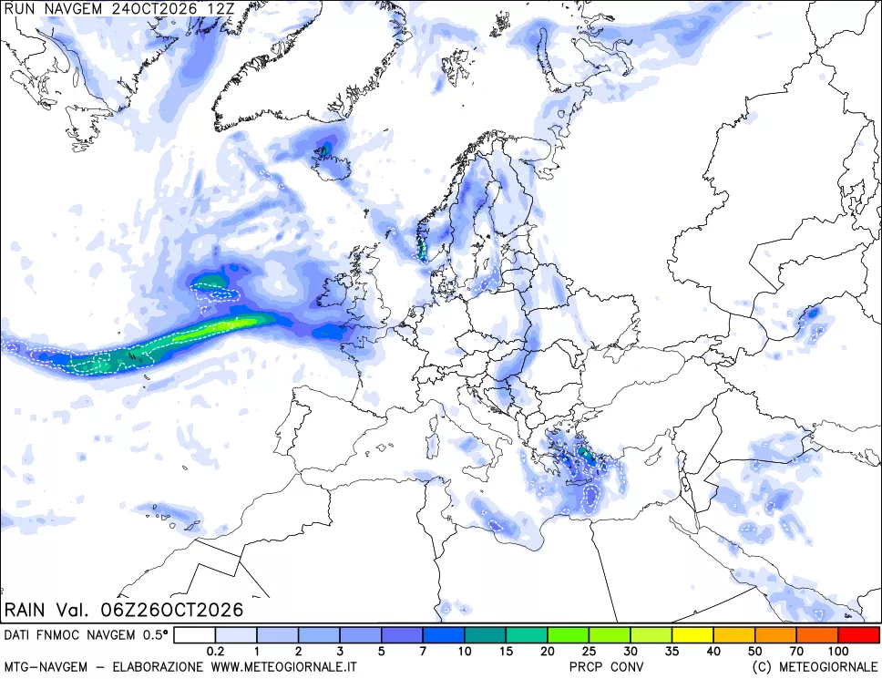 mappa Precipitazioni Totali