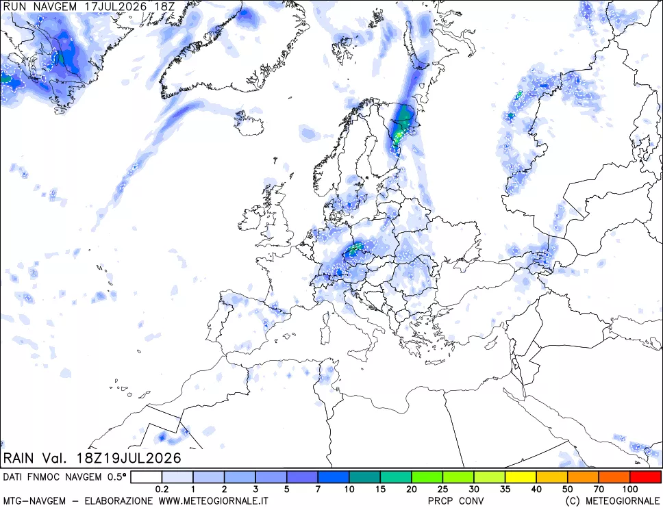 mappa Precipitazioni Totali
