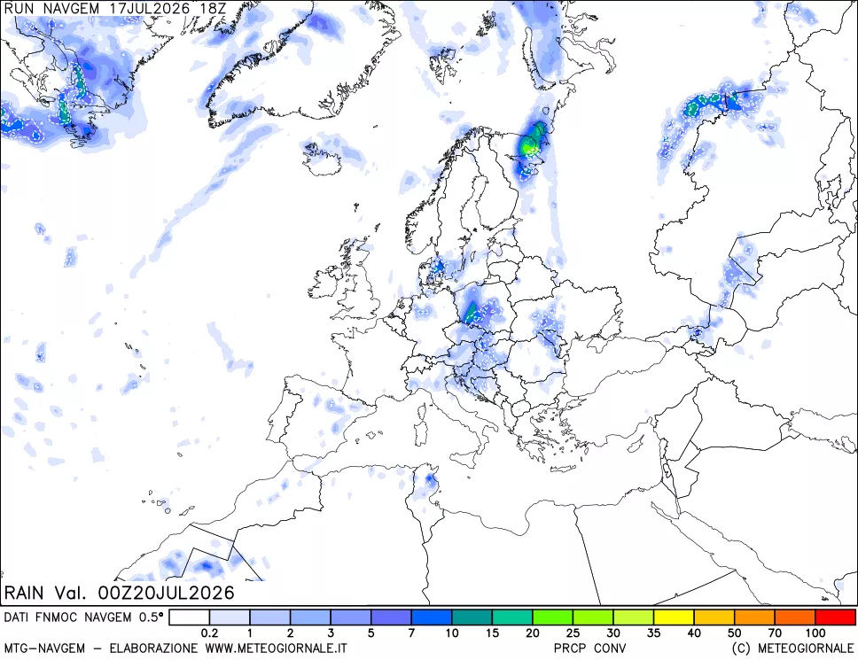 mappa Precipitazioni Totali