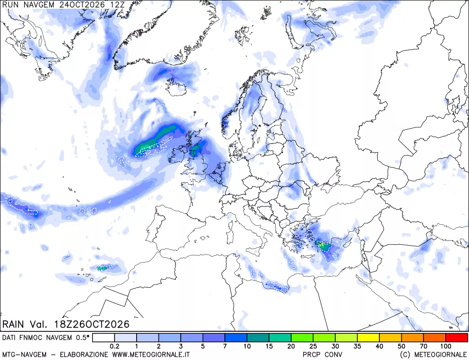mappa Precipitazioni Totali