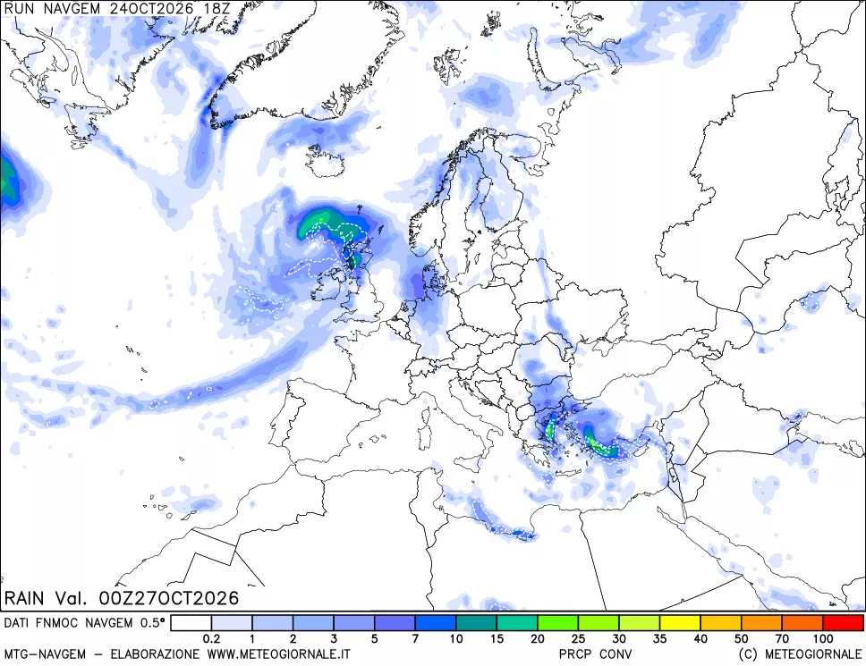 mappa Precipitazioni Totali