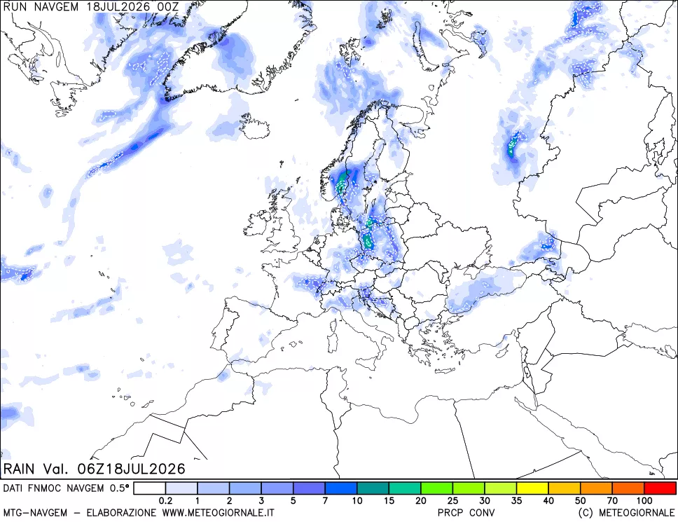 mappa Precipitazioni Totali