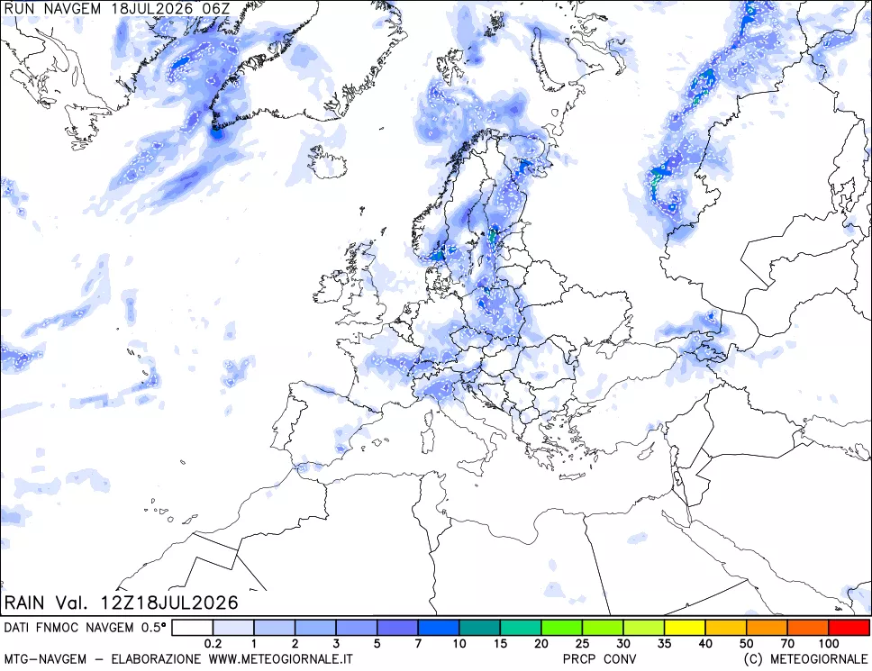 mappa Precipitazioni Totali