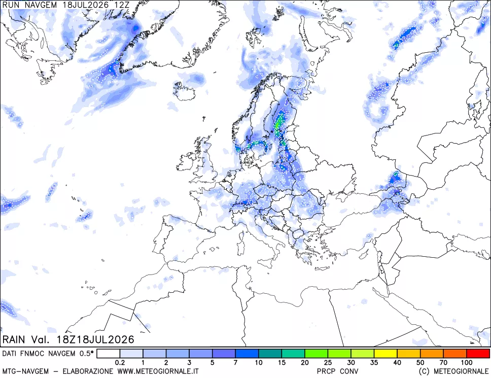 mappa Precipitazioni Totali