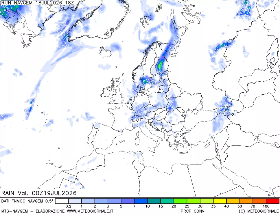 mappa Precipitazioni Totali