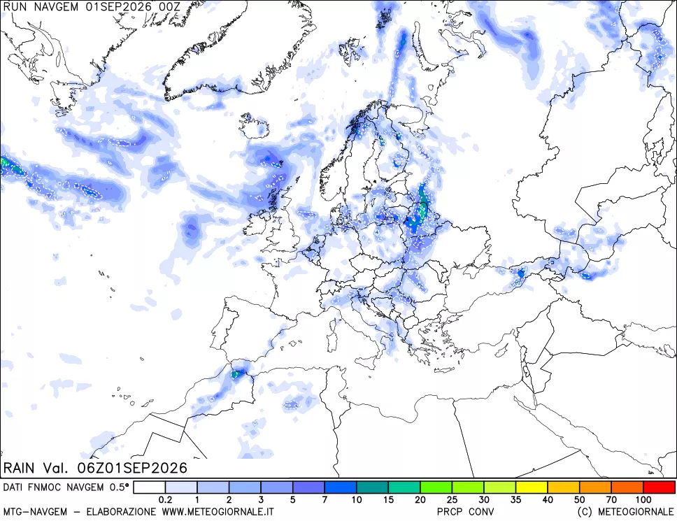 mappa Precipitazioni Totali