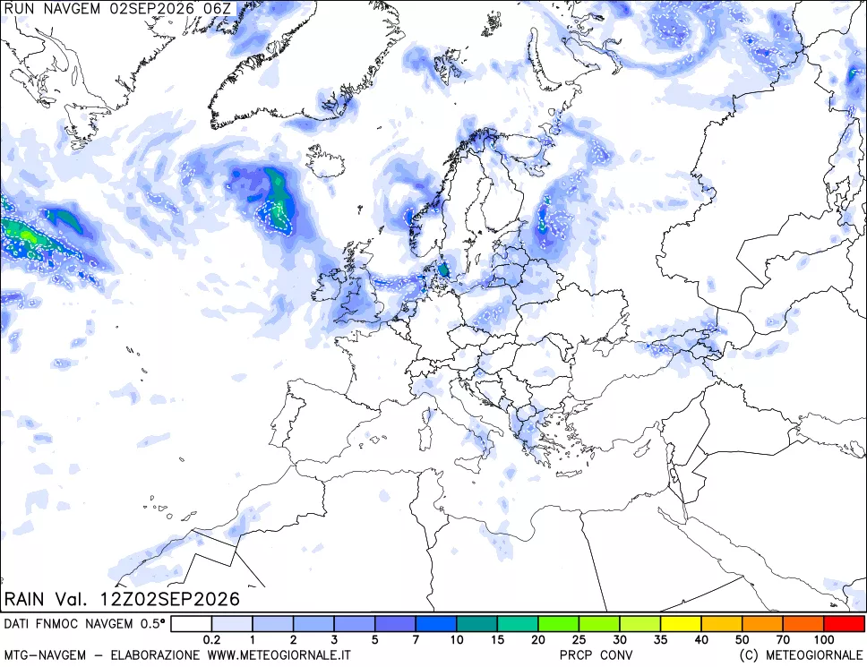 mappa Precipitazioni Totali